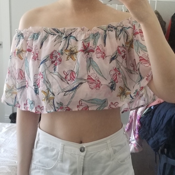 Romeo + Juliet Couture White Floral Off Shoulder Ruffle Midi Dress Size S Summer - Picture 11 of 11